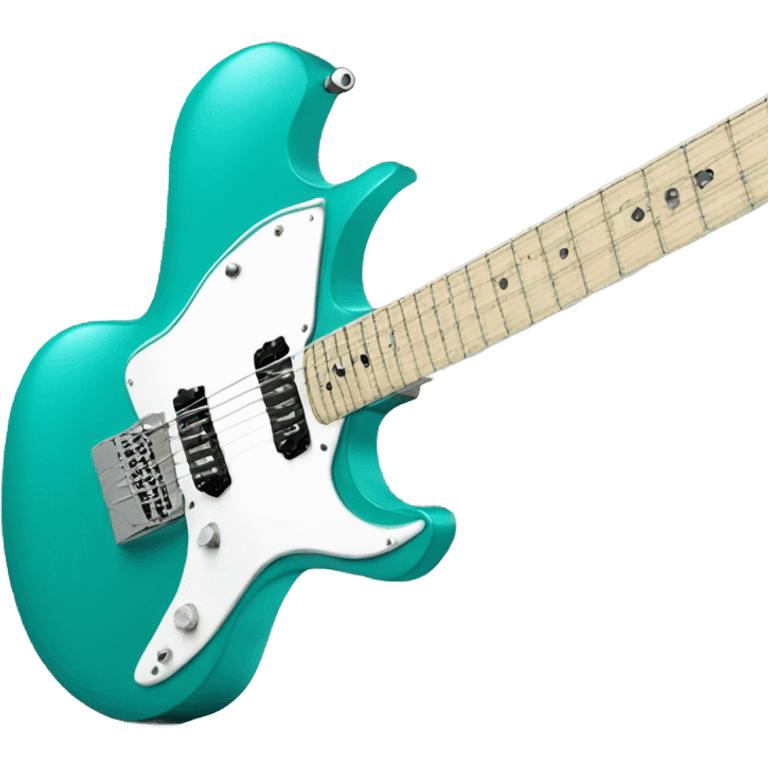 Teal electric guitar emoji