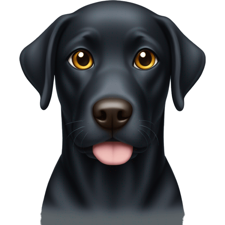 Black lab with white spot on chest one brown eye and one blue eye emoji