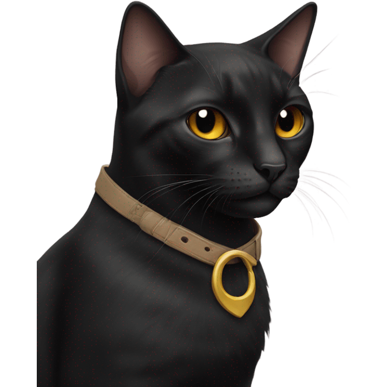 Black cat wearing boots emoji