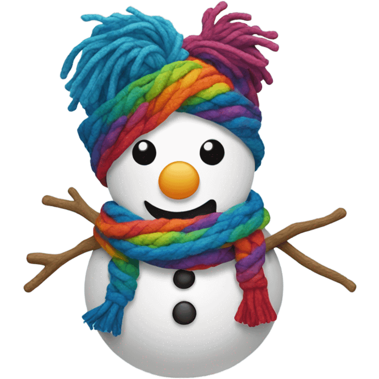 Snowman with dreadlocks  emoji