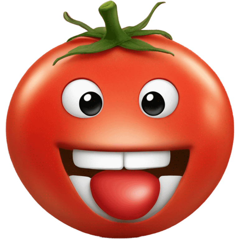 Tomato with a nose blowing a kiss emoji