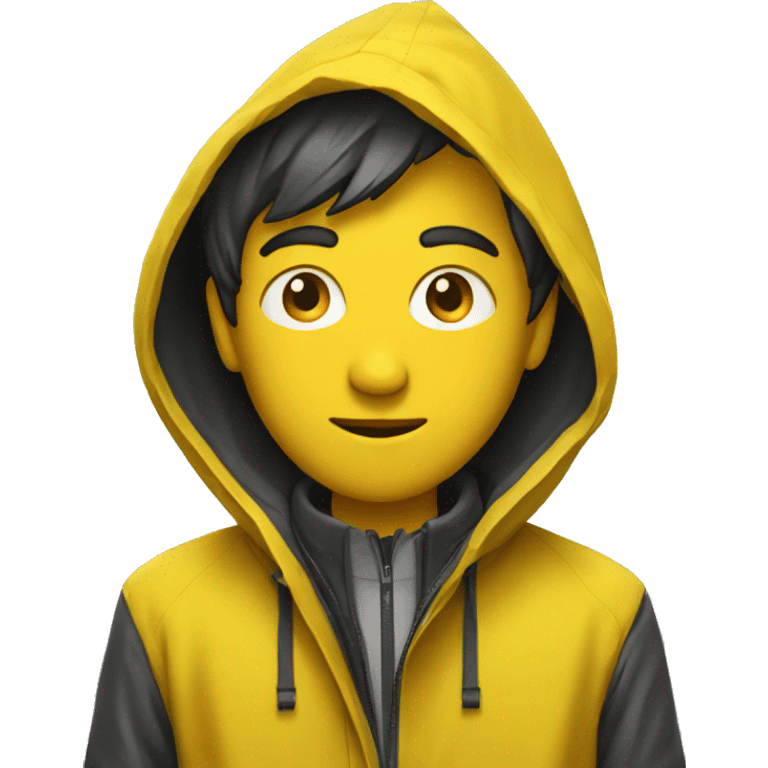 Guy in yellow rain jacket emoji