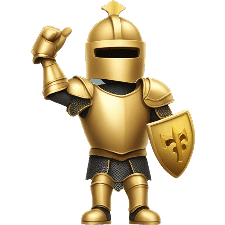 Golden Knight victory celebration hands up emoji