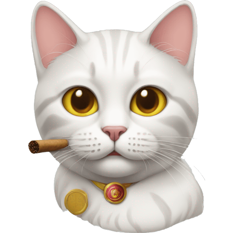 cat with a cigar emoji