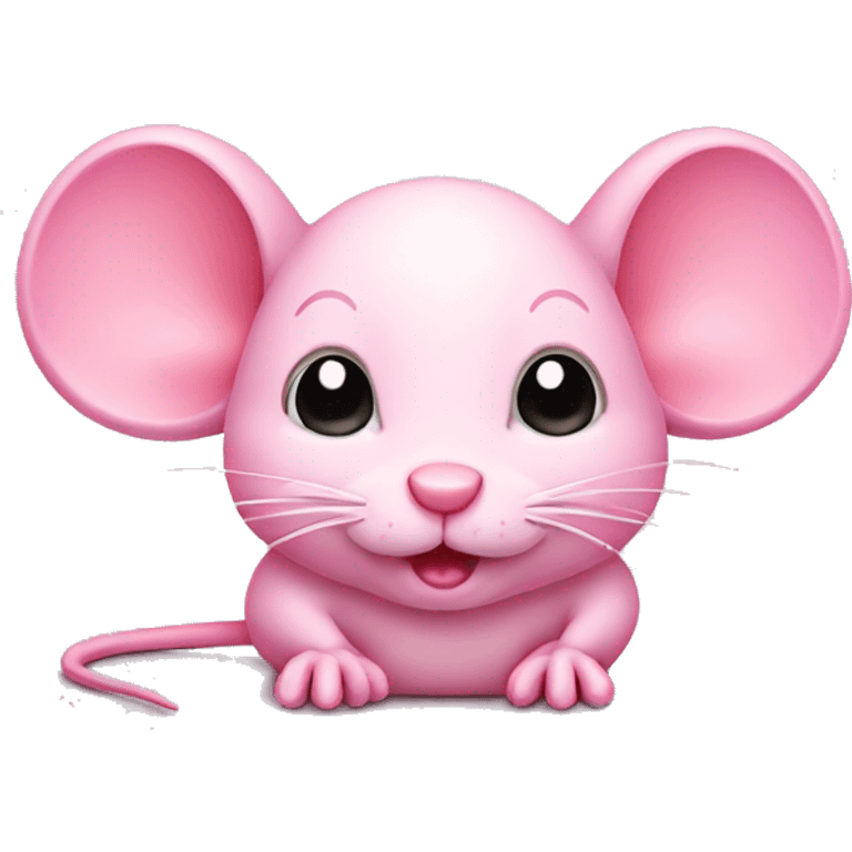 Cute pink mouse emoji