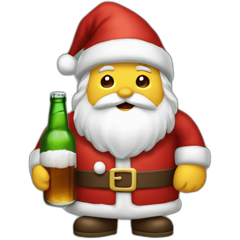 Pere noel qui bois de la bière  emoji