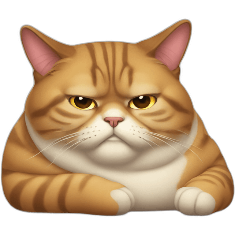 lazy fat cat emoji