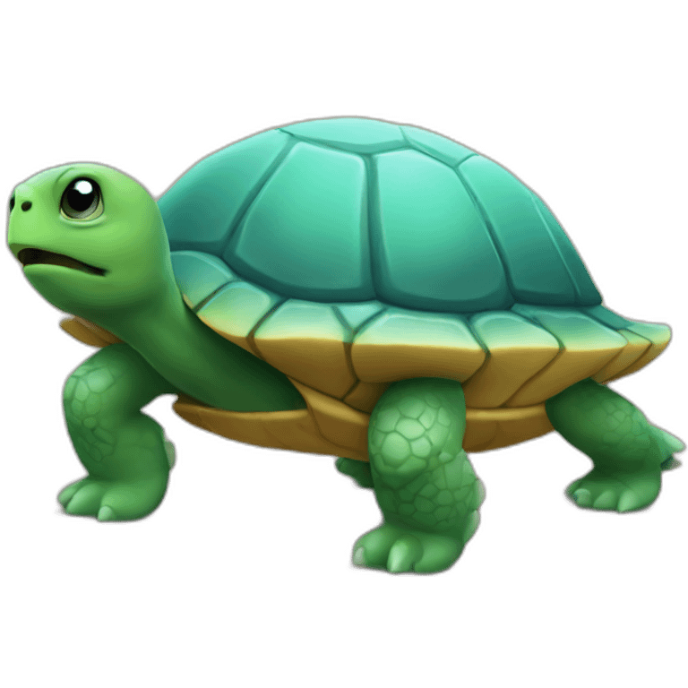 a turtle emoji with muscles emoji