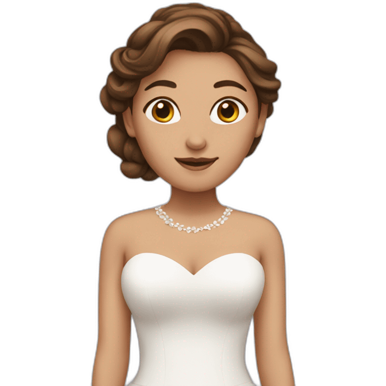 Two women with brown hair married emoji