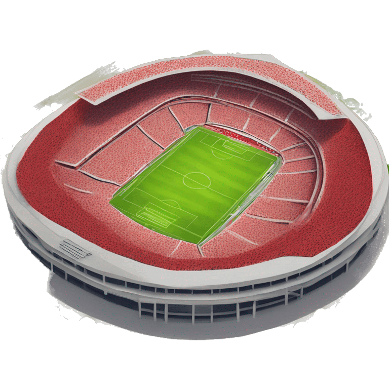 An image of a football stadium with several fanatical Flamengo fans on a classic day emoji