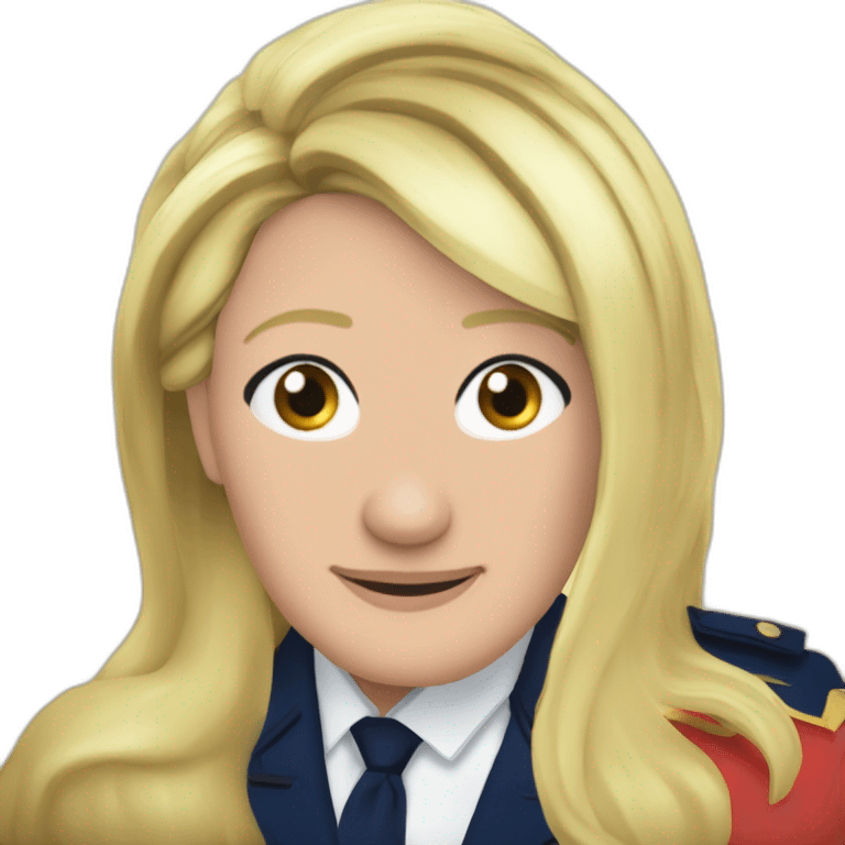 Marine le pen chevauche Macron emoji