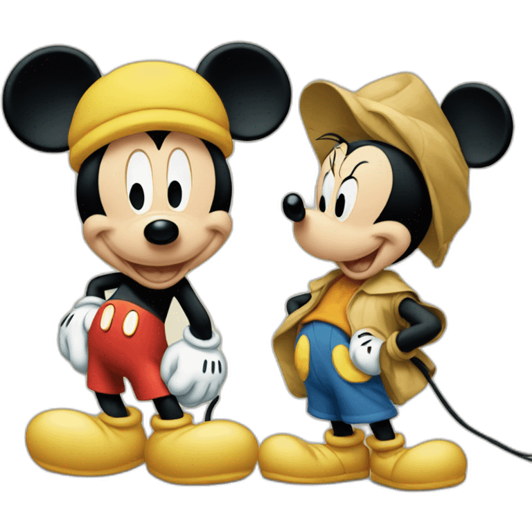 mickey mouse with donald emoji