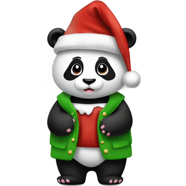 panda vestito da babbo natale  emoji