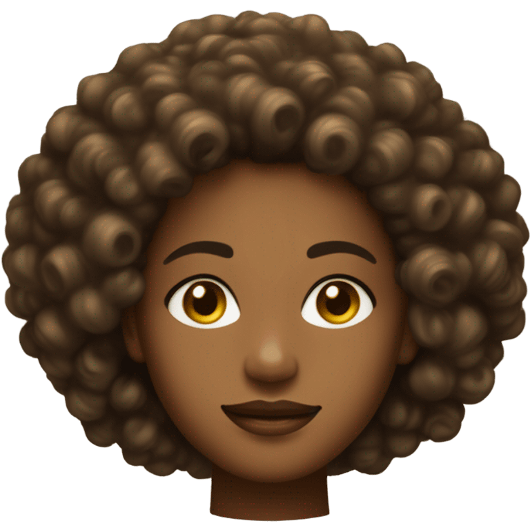 afro beauty portrait gold tones emoji