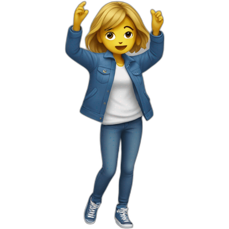 Fille qui dab emoji