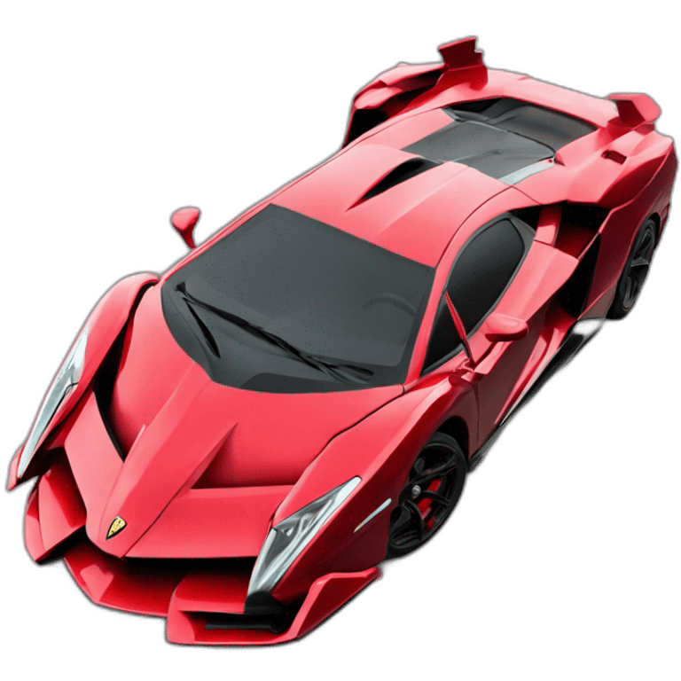 Lanborghini rouge veneno emoji