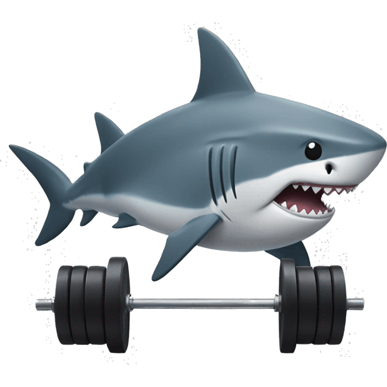 Shark lifting weights  emoji