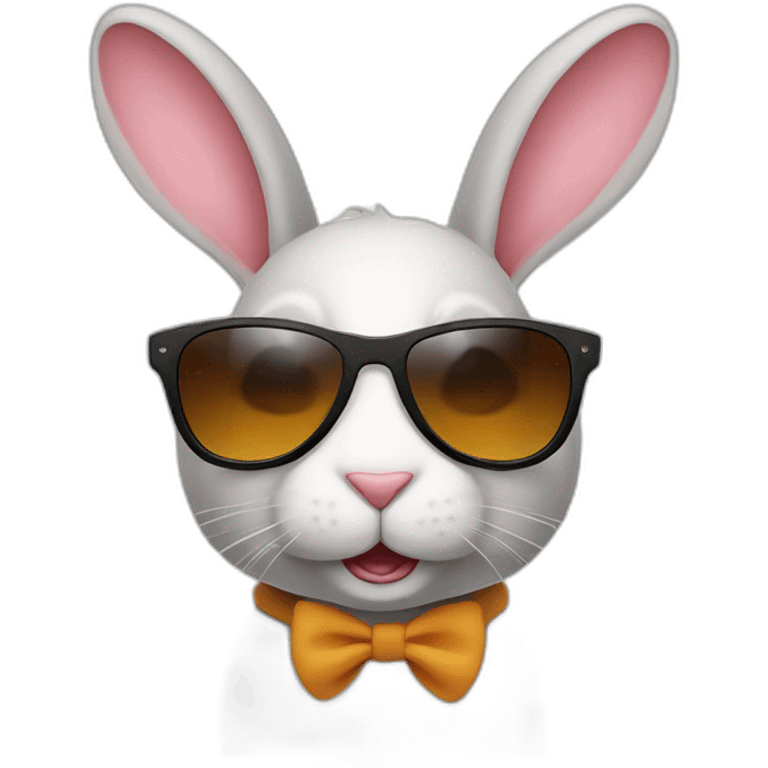 cute rabbit with sunglasses emoji