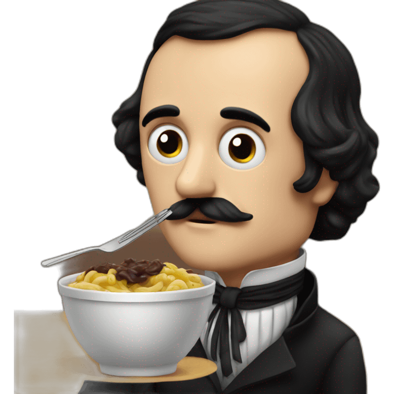 Edgar Alan Poe comiendo emoji