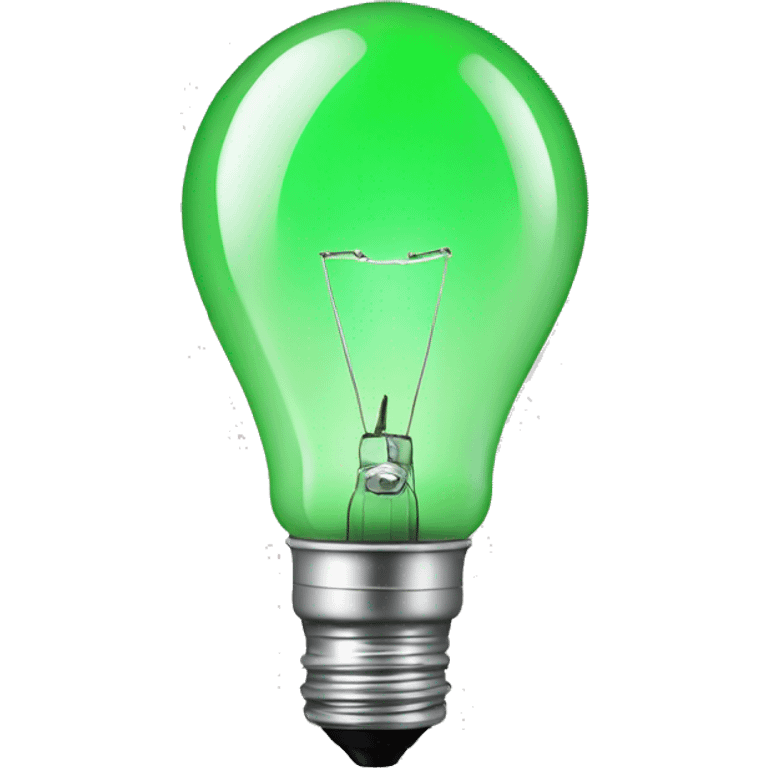 The green light bulb emoji