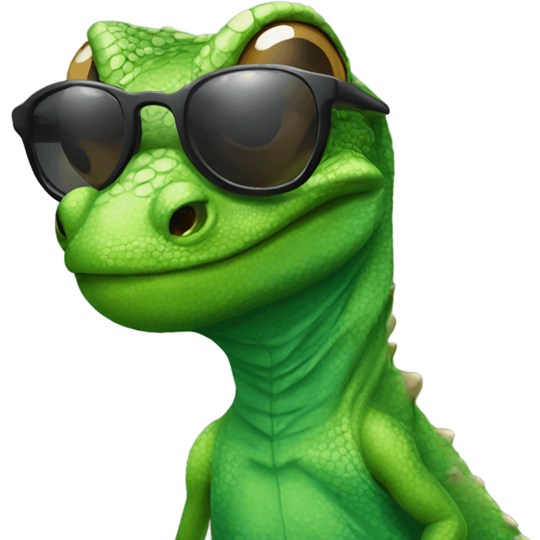 lizard with sunglasses emoji