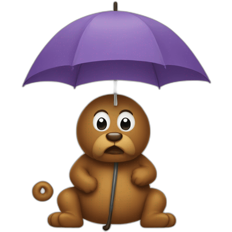 Poo with an umbrella emoji