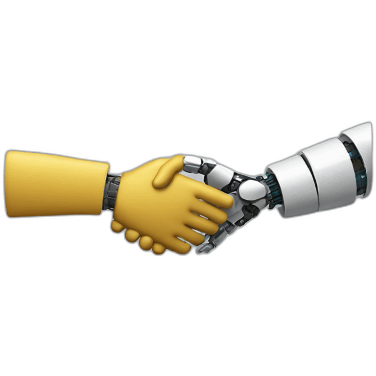 human and robot handshake emoji