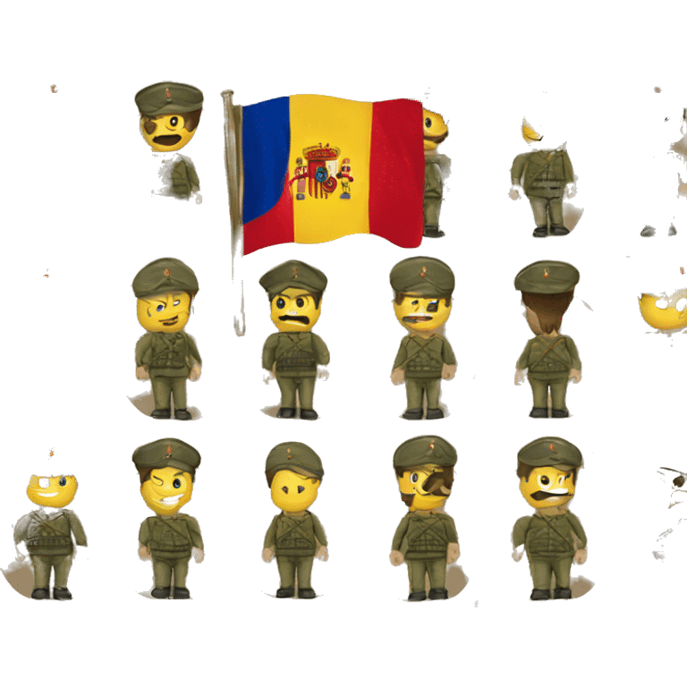 15 militars with spanish flag emoji