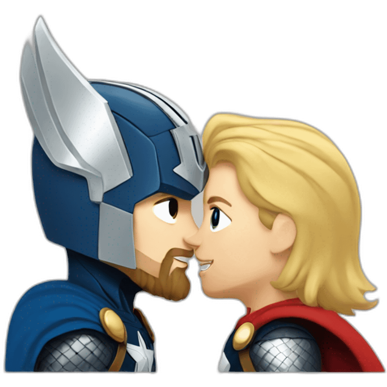 thor and captain america kissing emoji