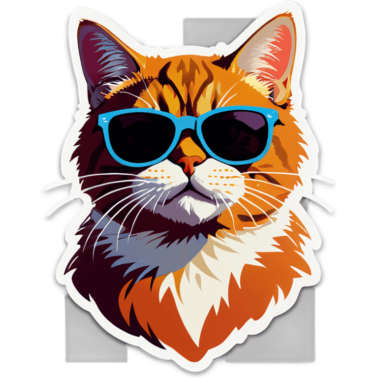 Cat with sunglasses emoji