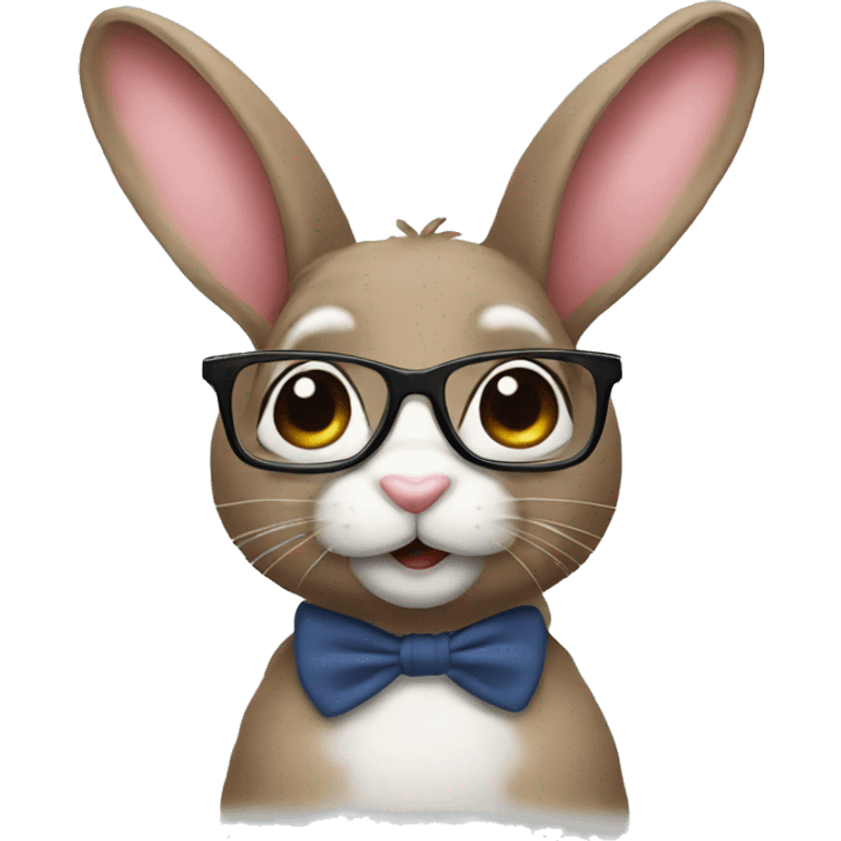 bunny with glasses emoji