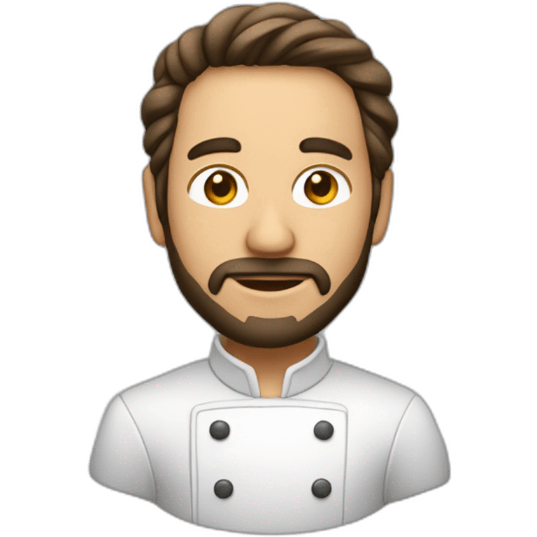 Cocinero con poco cabello y blanco y barba emoji