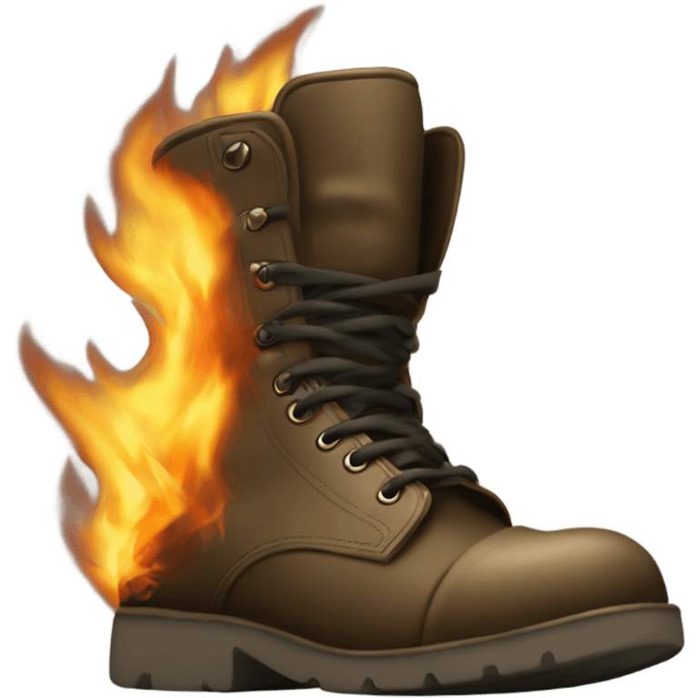 Combat boots on fire bullets  emoji