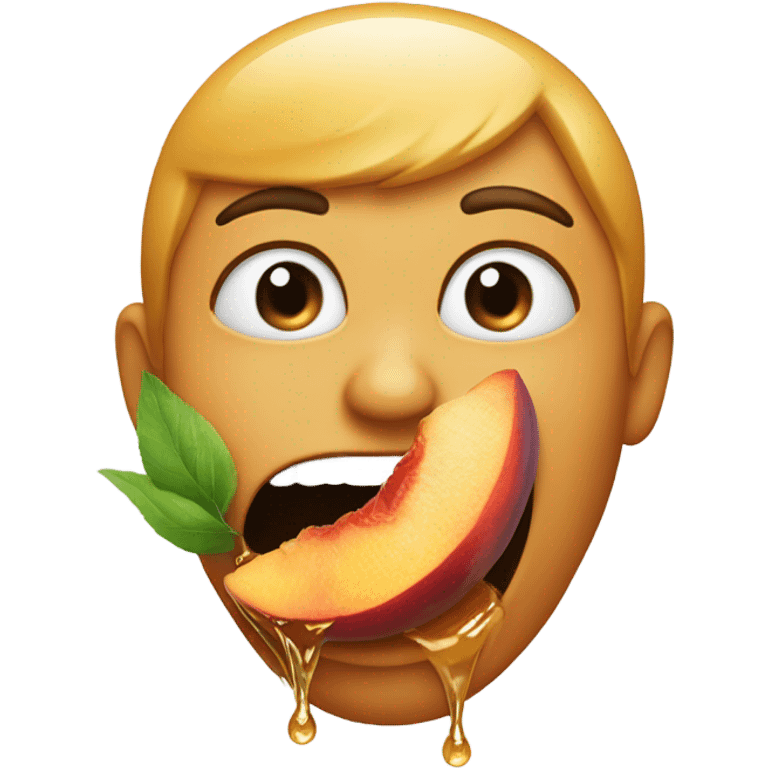 Eat peach emoji