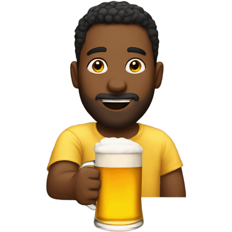 Me drinking a beer emoji