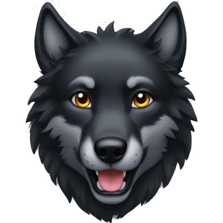 Black wolf emoji