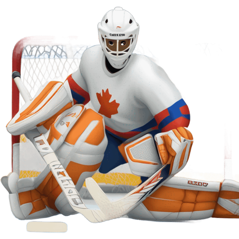 Hockey goalie doing the splits emoji