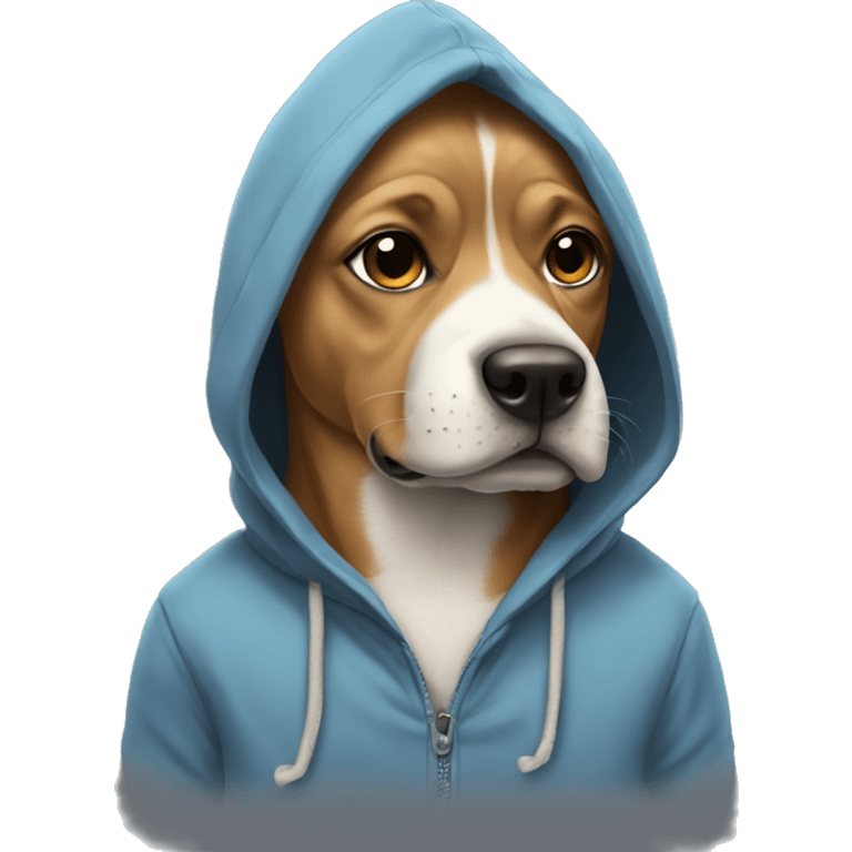 Dog wearing a hoodie  emoji