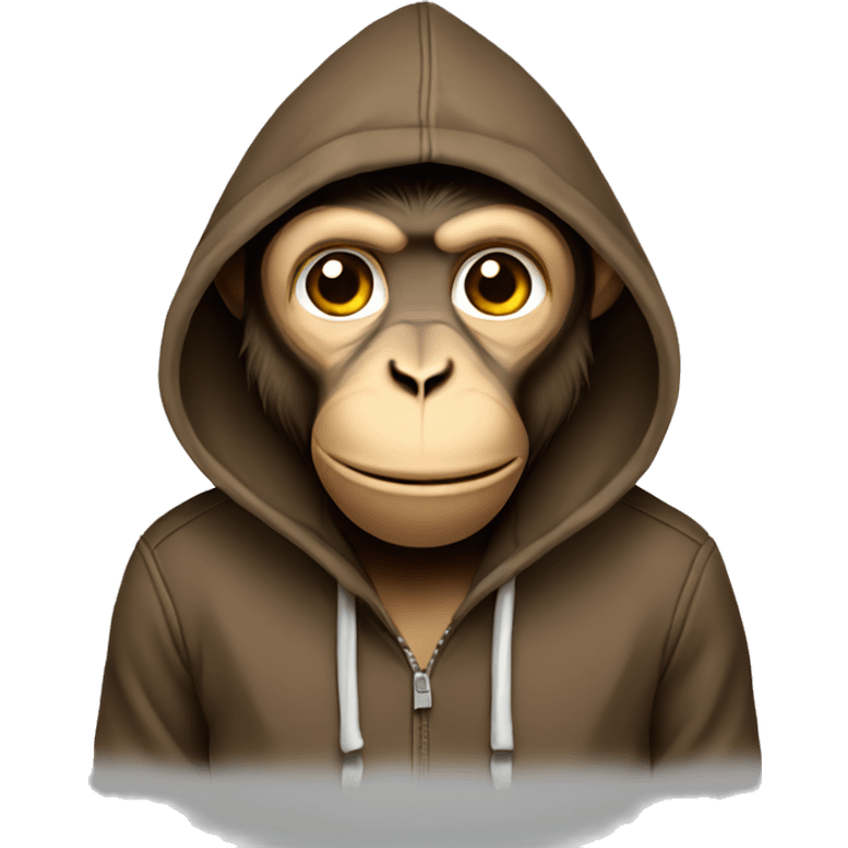 Monkey wearing hoodie emoji