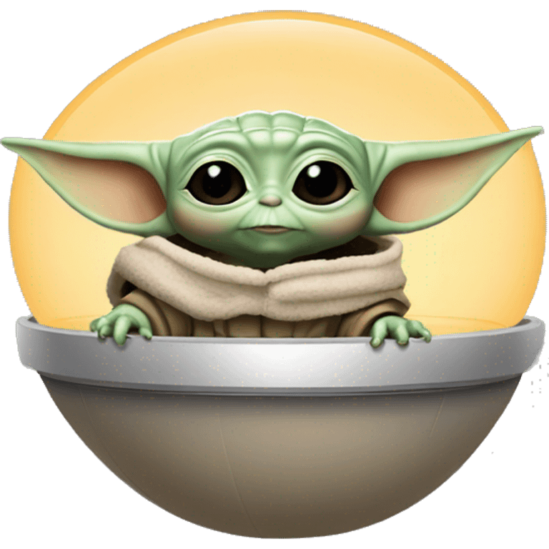 grogu baby yoda in floating hover pod emoji