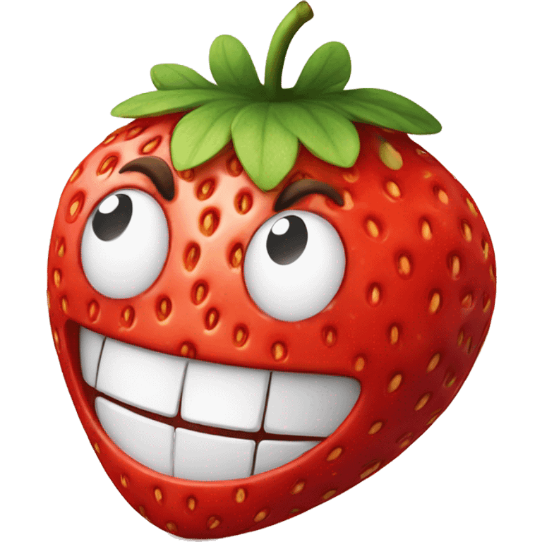 strawberry with smile emoji