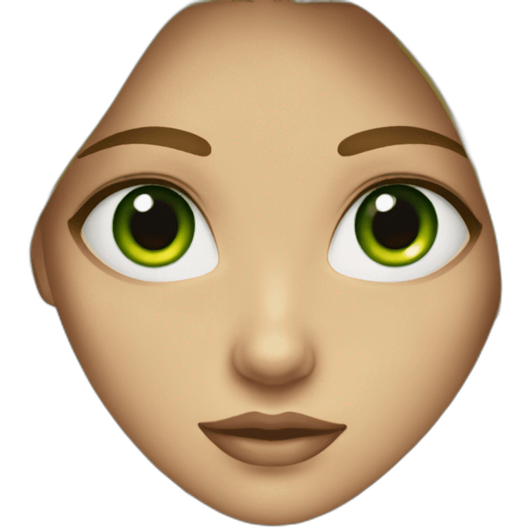 Darkblonde-hair-big-green-eyes-girl emoji