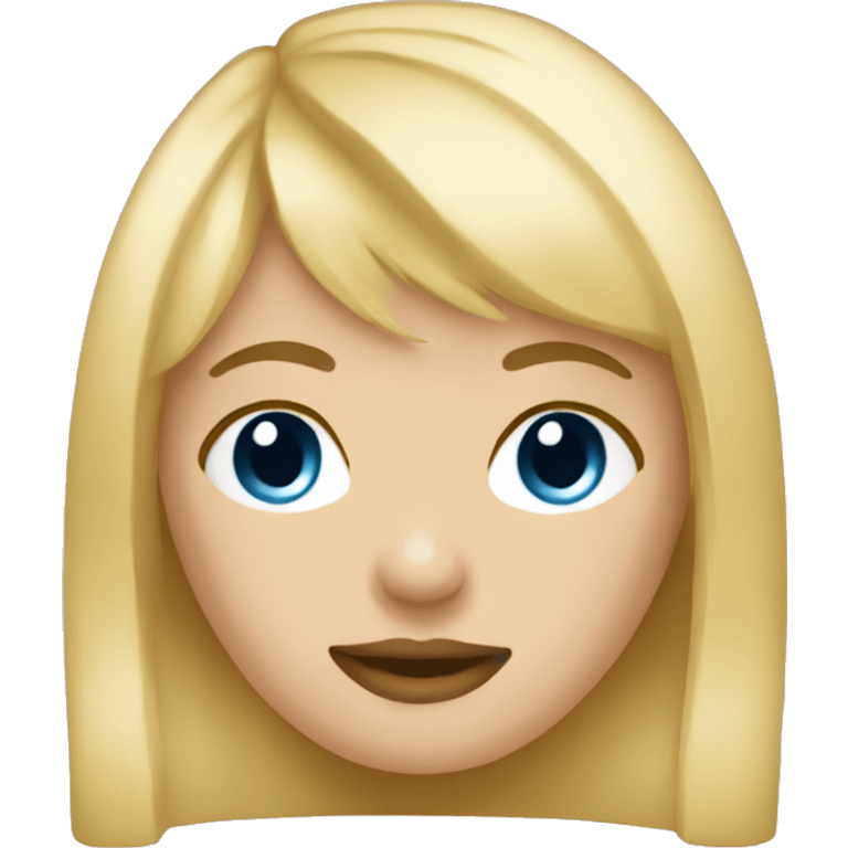 blonde girl wcht bangs emoji