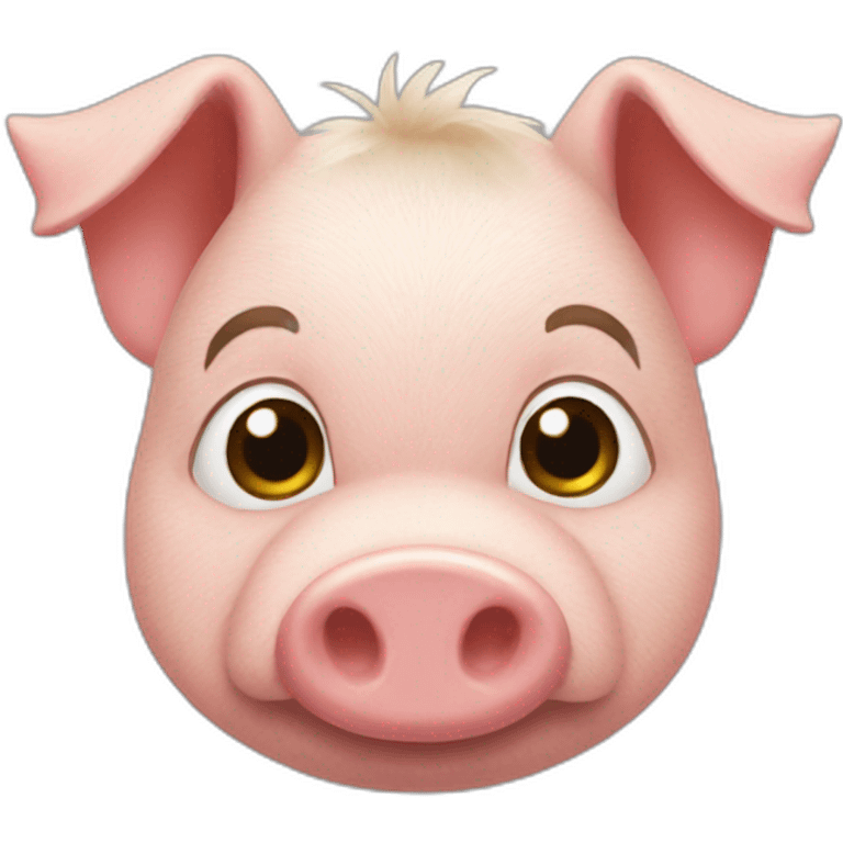 the little pig from three brothers who build a straw house emoji