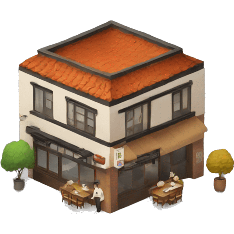 Korean restaurant with apartment above emoji