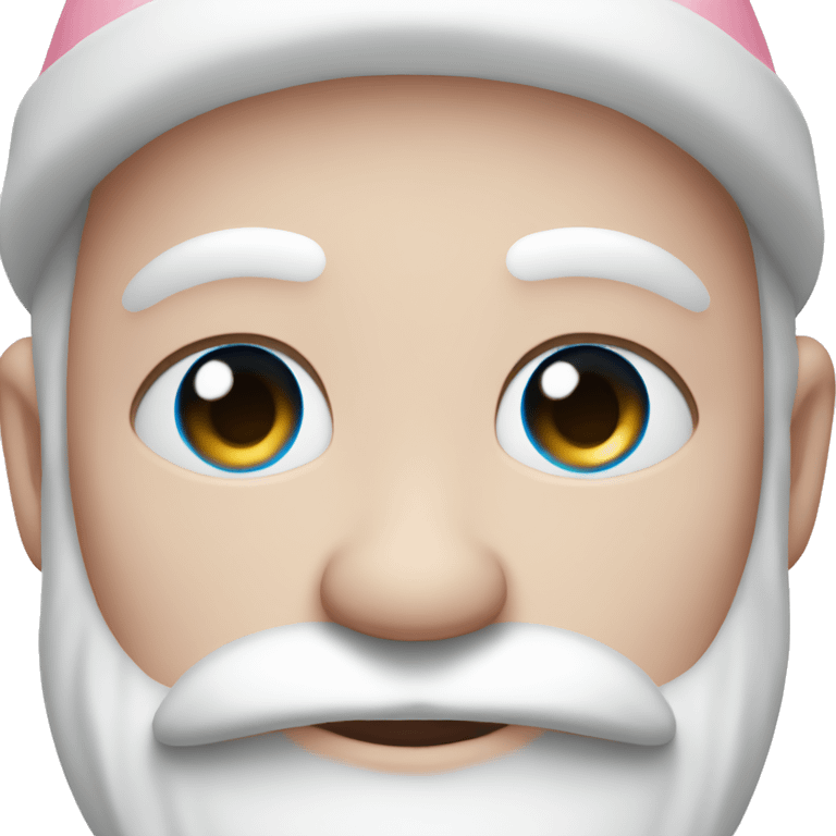 Light Pink Santa with blue eyes emoji