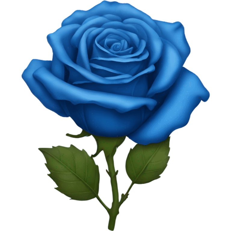 Burning blue rose emoji