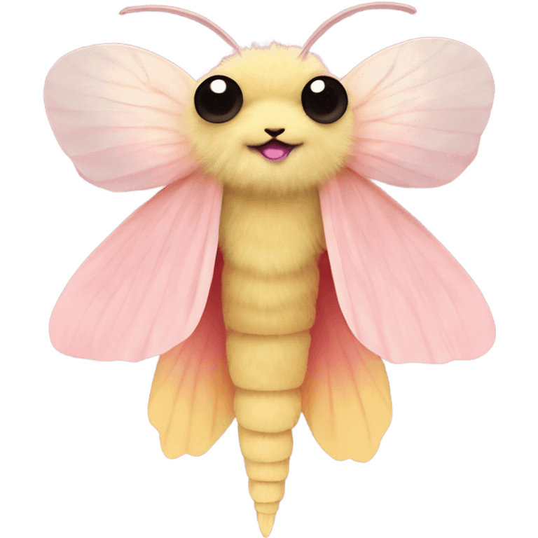 Fluffy Rosy maple moth emoji