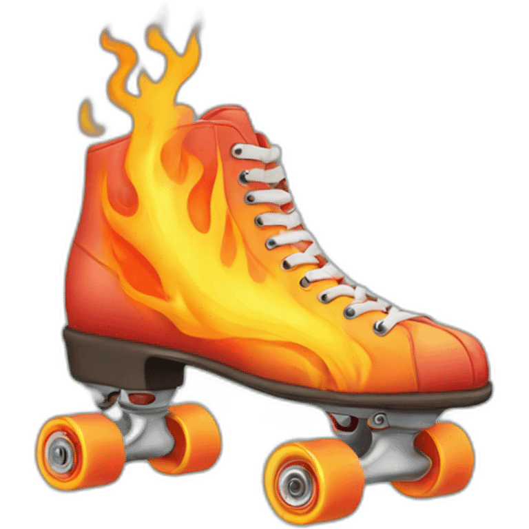 roller-skate in flames emoji