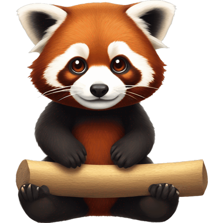 Red panda painting art emoji